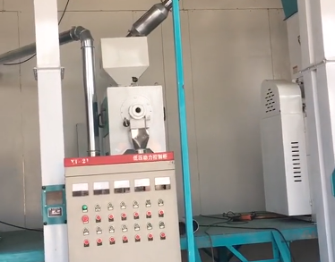 內蒙古客戶50噸小米加工設備現場